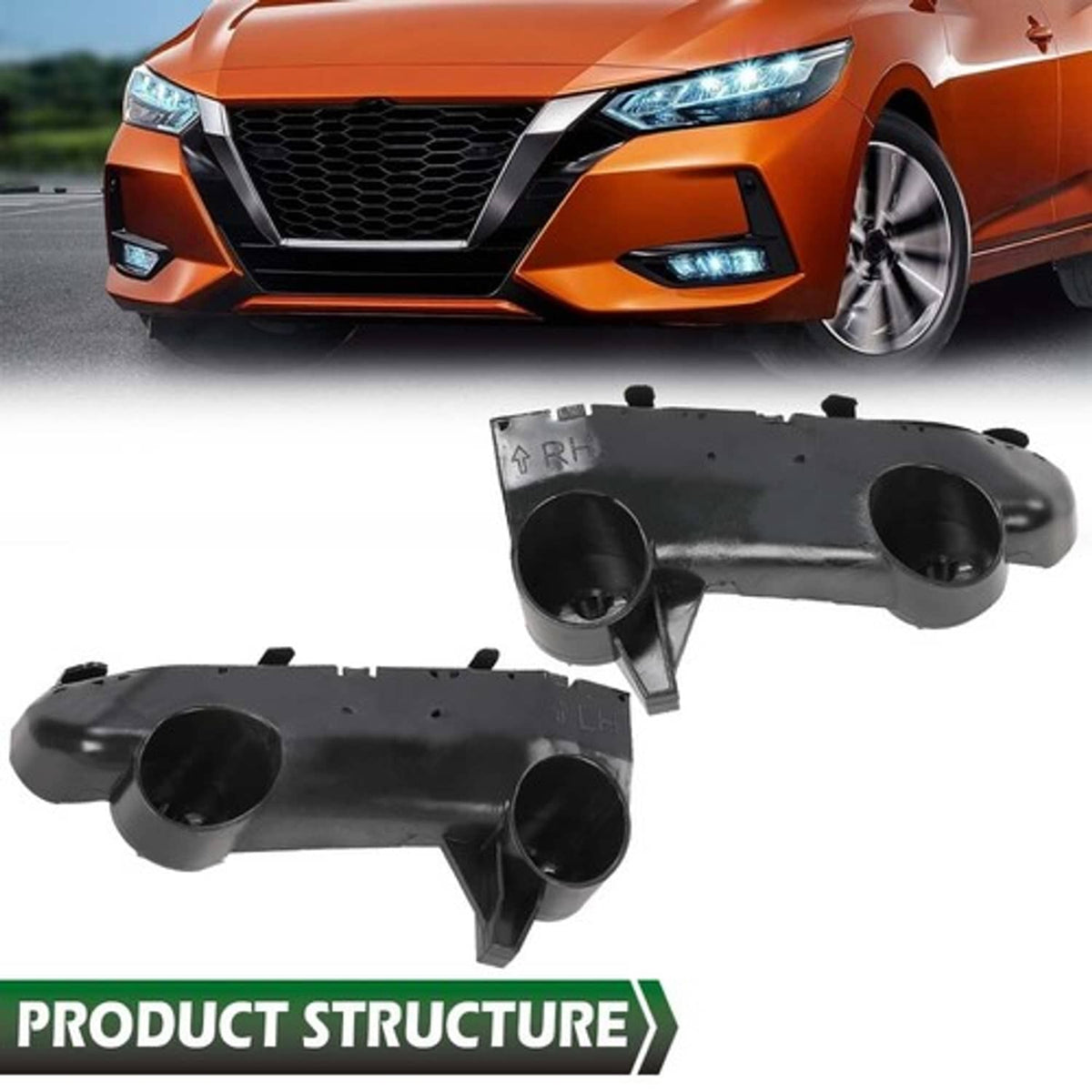 Solid Spare Front Bumper Retainer Bracket Fit For 20-21 Nissan Sentra Left & Right Side