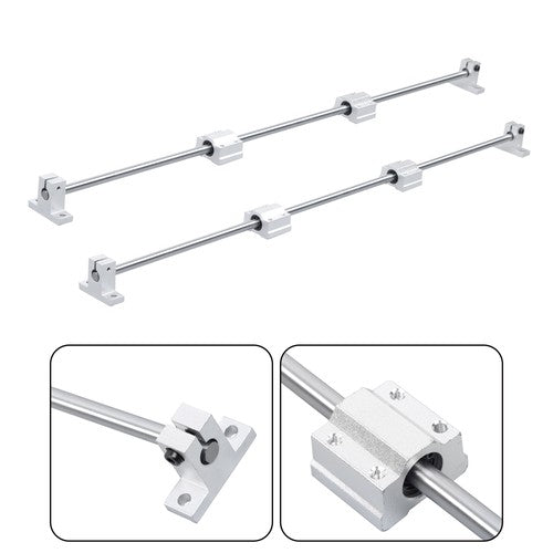 Solid Spare 2Pcs 8×600mm Linear Motion Rail Shaft Slide Guide w/ 4 SCS8UU Bearing & SK8 Rail