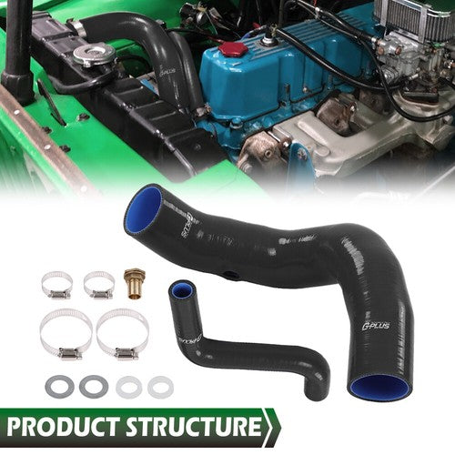 Solid Spare Fuel Hose Complete Kit Set Black Fit For 1970-1975 Jeep CJ5 CJ6 Base