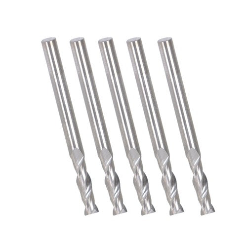 Solid Spare 5 Pack 1/8" Diameter 2 Flute 1/2" LOC 1-1/2" Overall Length Carbide End Mill
