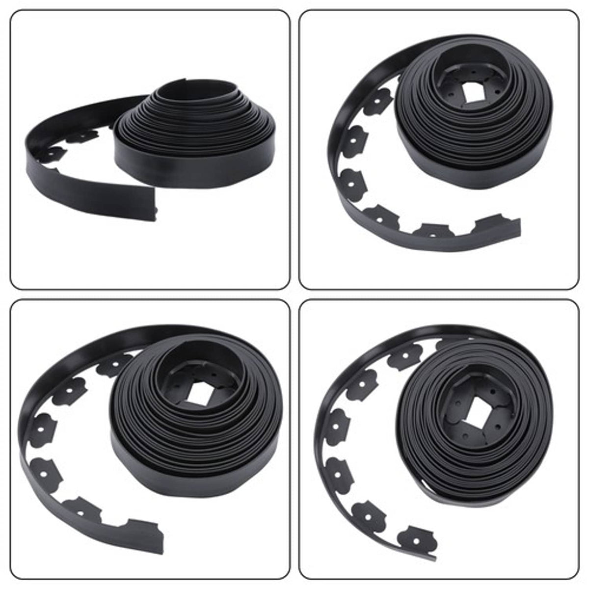 Solid Spare Lawn Border L-shaped Lawn Garden Edging Kit 40FT With 40Pcs Anchoring Spikes