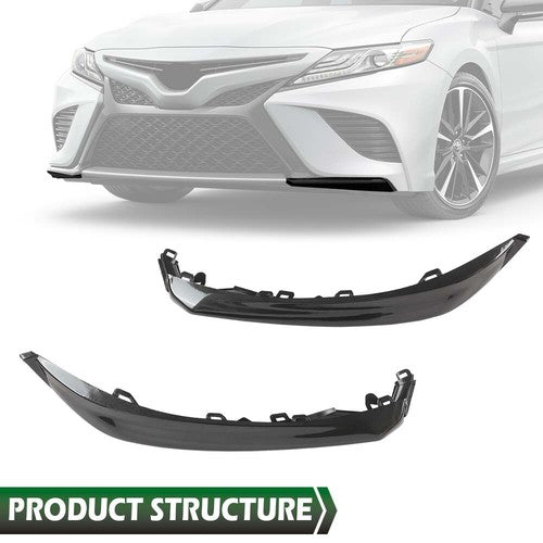 Solid Spare Fit For 2018 2019 2020 Toyota Camry Front Bumper Lower Molding Trim Left+Right