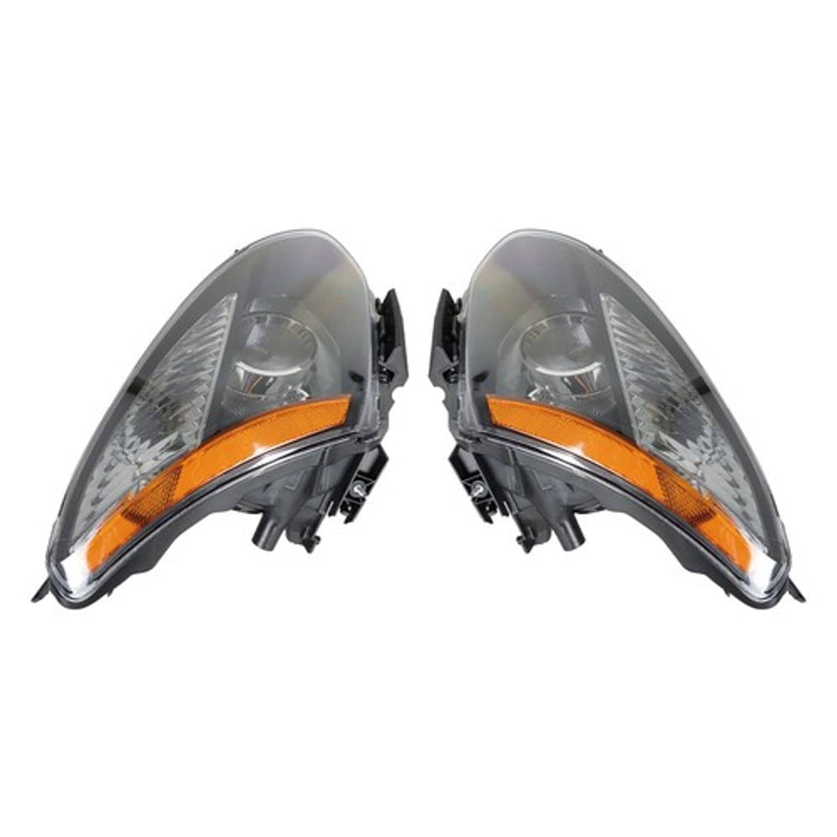 Solid Spare Right+Left Side Headlights For Nissan Rogue 2008-2013 Halogen Projector Black