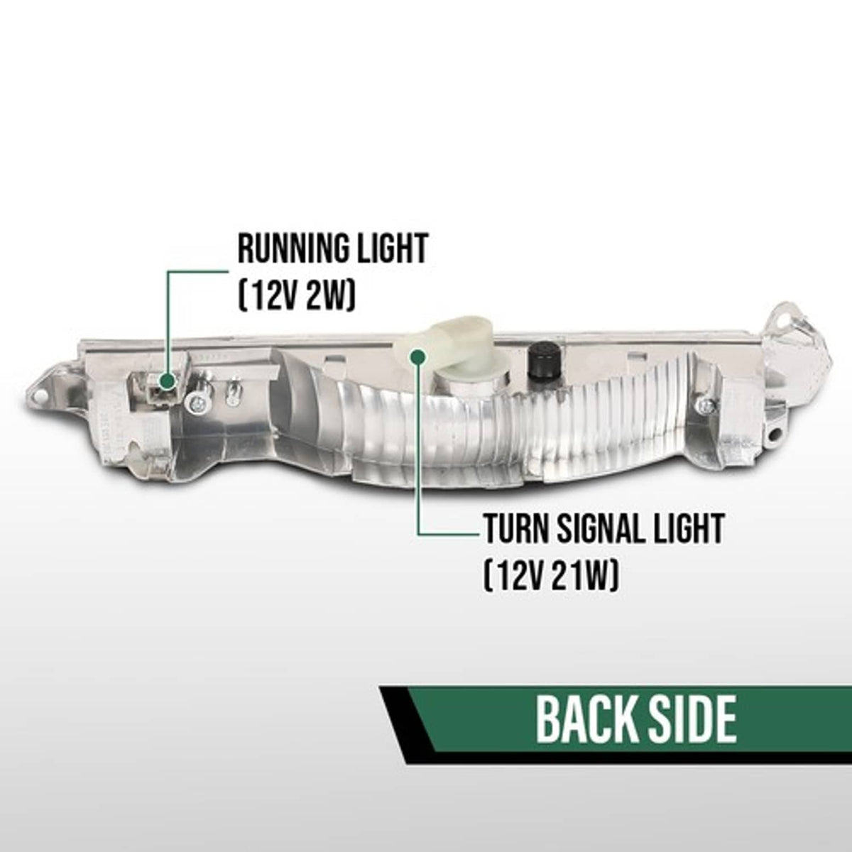 Solid Spare Fit For 2008-2010 Porsche Cayenne Front Bumper Turn Signal Light Left+Right