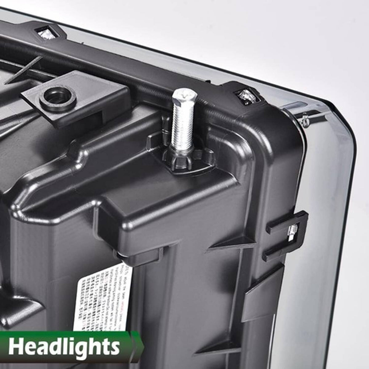 Solid Spare Fit For 2005-2007 F250 F350 F450 Super Duty LED DRL Headlights Headlamps Smoked