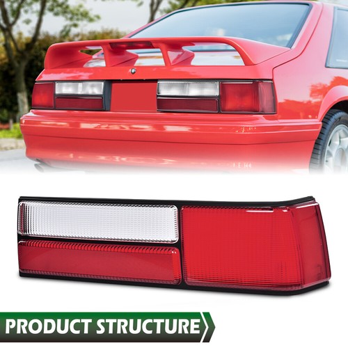 Solid Spare Fit For 87-93 Ford Mustang Fox Body LX Style Tail Light Taillamp Lens Right