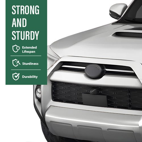 Solid Spare Front Bumper Upper Grille w/ Chrome Trim Fit For 2021-2024 Toyota 4Runner