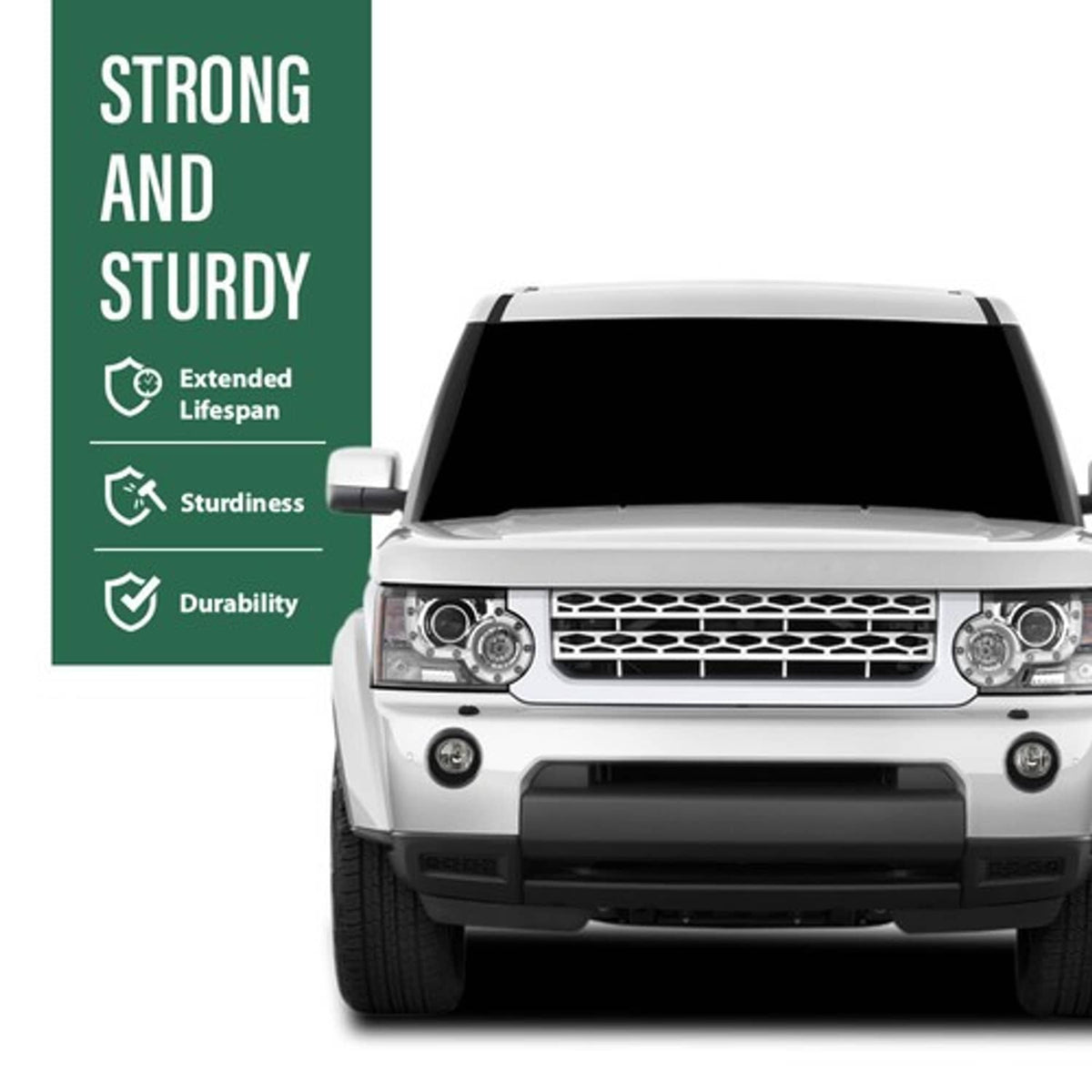 Solid Spare Front Bumper Fog Light Bezel Fit For 2010 2011 2012 2013 2014 Land Rover LR4