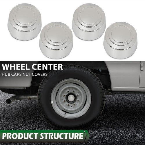 Solid Spare 4X 16 Inch Wheel Center Hub Caps Rim Nut Covers Fit For Ford Truck 8 Lug