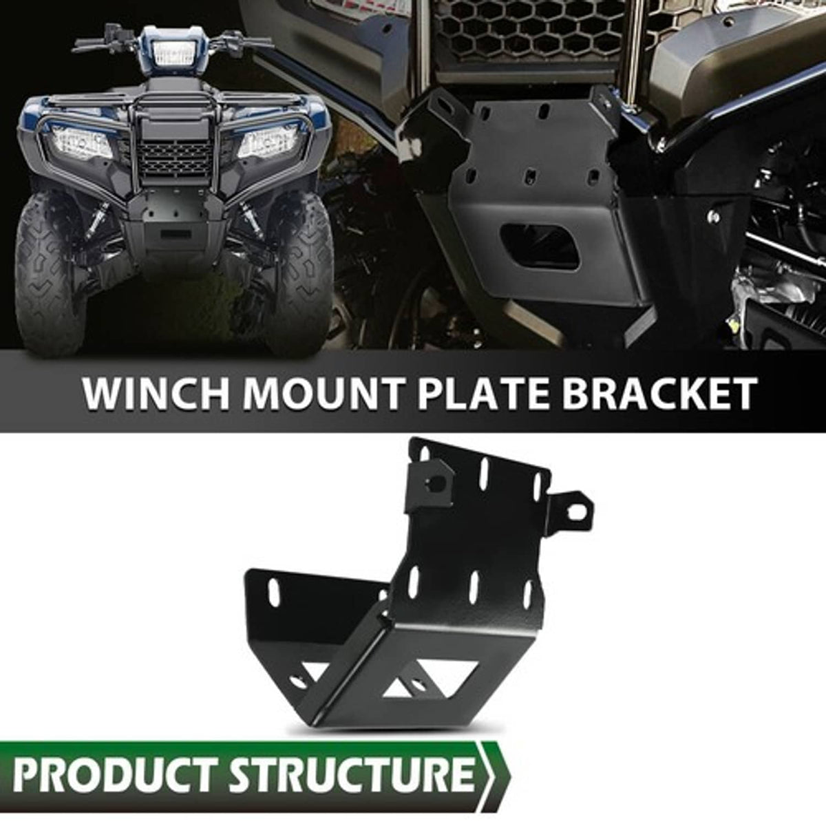 Solid Spare Winch Mount Plate Fit For Honda Foreman Rancher Rubicon TRX420 TRX500 2014-2024