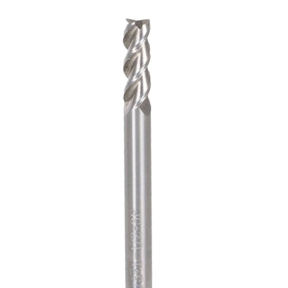 Solid Spare 3Pcs 1/8" 3 Flute Regular Length Carbide End Mill for Aluminum X 3/8" Cut Length