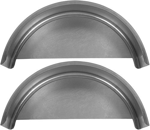 Solid Spare 1 Pair Round Single Axle Trailer Fenders & Backs For 14"-16" Wheels