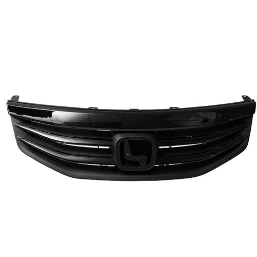 For 2011 2012 Honda Accord Front Bumper Upper Gloss Black Mesh Grill Grille