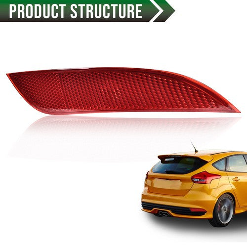 Solid Spare Fit For 15-18 Ford Focus Rear Bumper Reflector Right Passenger Side Red