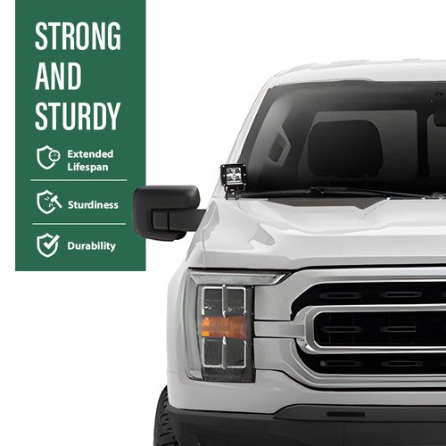 Solid Spare LED Light Pod Hood Ditch Mounting Bracket Fit For 15-23 Ford F150 17-23 Raptor