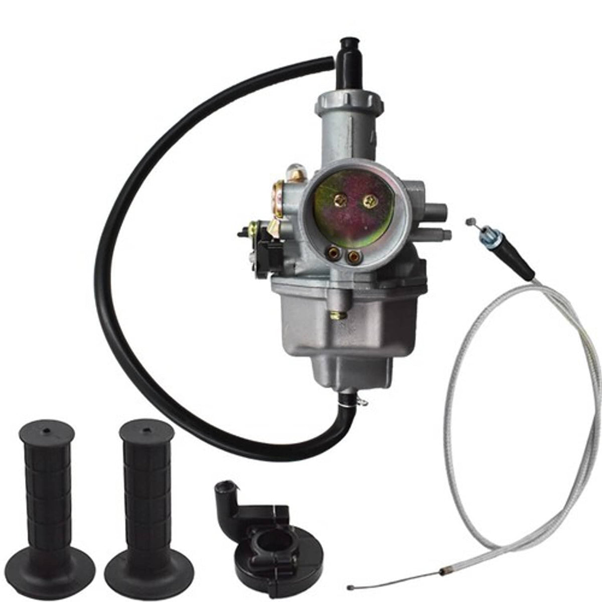 Solid Spare Carburetor For Honda XR100R CRF100F XR100 With Handlebar Grips & Throttle Cable