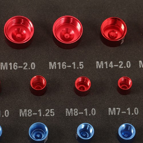 Solid Spare Nut and Bolt Thread Checker 44 Pieces 23 Inch And 21 Metric Sets In Case
