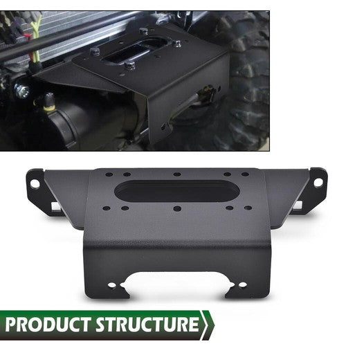 Solid Spare Winch Mount Plate Bracket Fit For 18-23 Polaris Full Size Ranger 1000 XP 4x4
