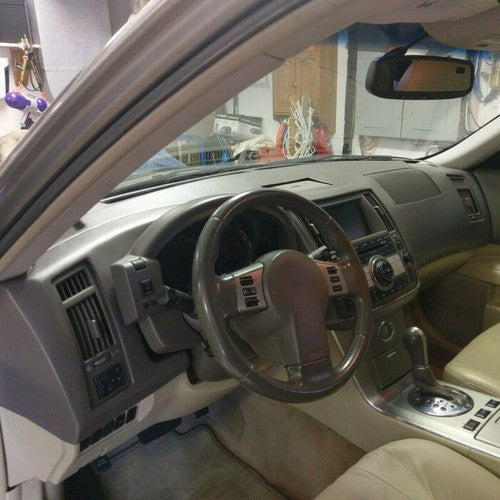 Solid Spare For 2006 2007 2008 Infiniti FX35 Black Painted Dash Cover Dash Cap w/ Glue