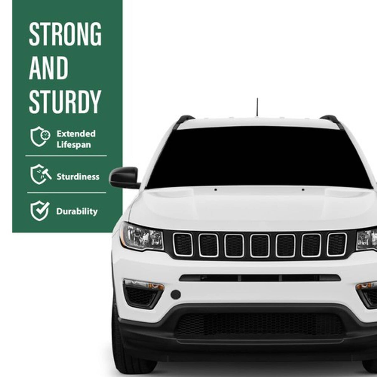 Solid Spare Fit For 2017-2021 Jeep Compass Front Bumper Tow Hook Eye Cover Cap 5SY62TZZAB