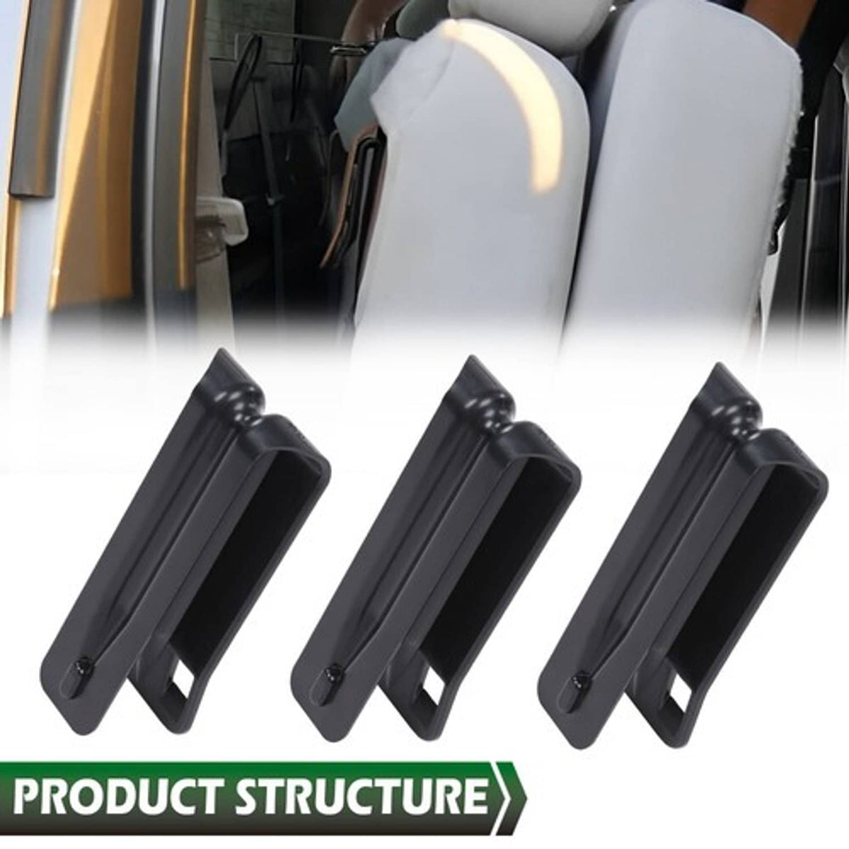Solid Spare 3pcs Fit For 08-14 Chevy Silverado 1500 Rear Seat Bumper Cushion Bracket Repair