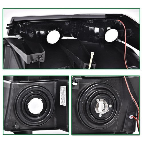 Solid Spare Fit For 04-12 Chevy Colorado GMC Canyon LED DRL Headlights Bumper Lamps Black