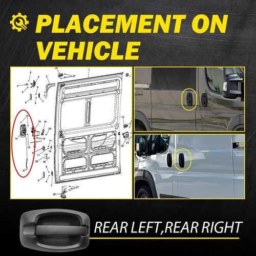 Side Sliding Door Handle & Cable Assy LH=RH / For 2014-22 Ram ProMaster Van USA