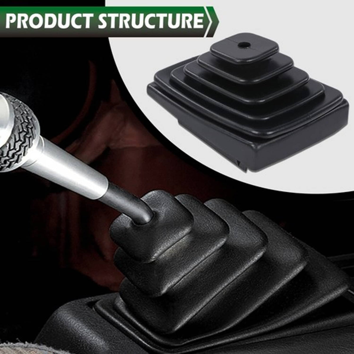 Solid Spare Fit For 97-04 Jeep Wrangler TJ Shifter Boot & Retainer Bezel / Ring Manual Trans