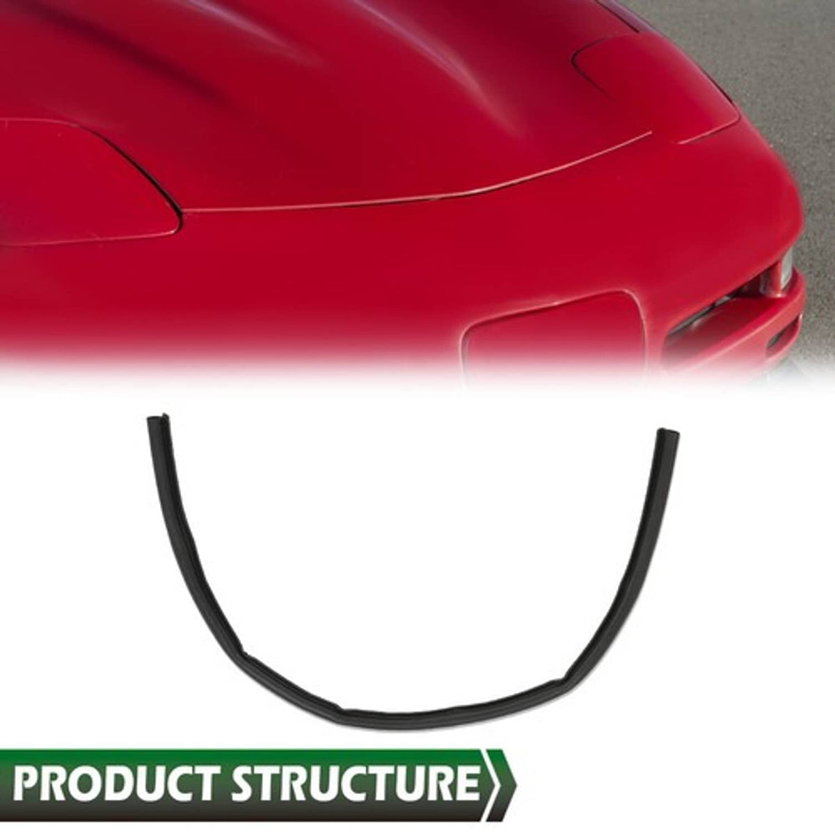 Solid Spare Fit For 1997-2004 Chevrolet Corvette C5 Performance Front Hood Weatherstrip Seal