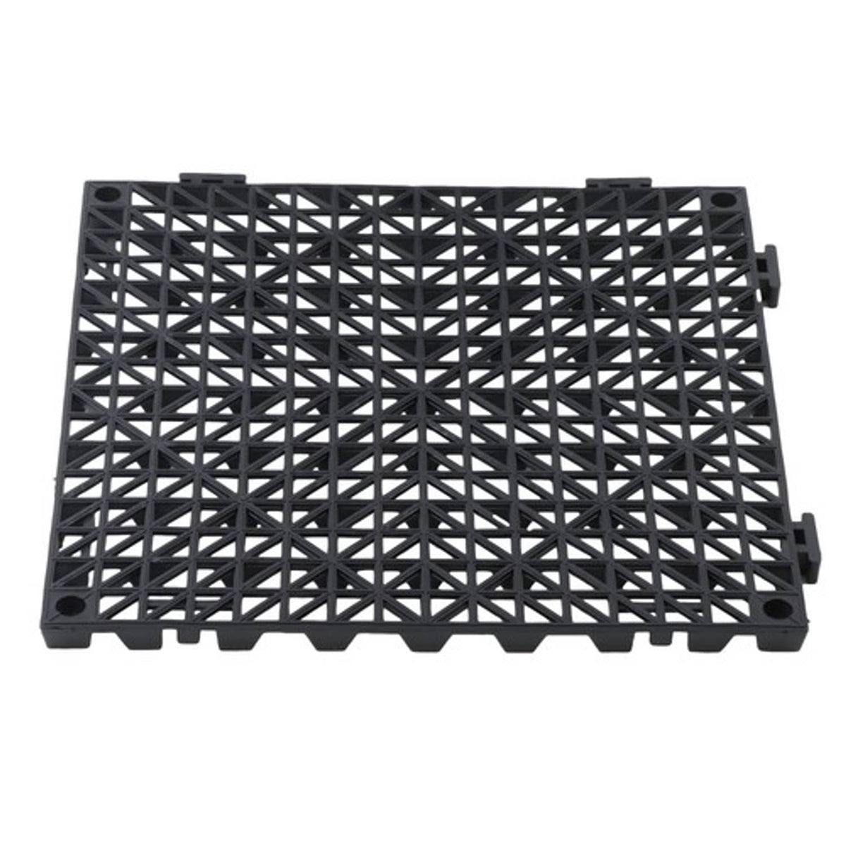 Solid Spare Interlocking Tiles Drainage Tile 12×12inch for Bathroom Deck Patio 50PCS Black