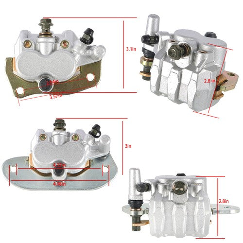 Solid Spare Front & Rear Brake Calipers Set For 2008-2013 Yamaha Rhino 700 YXR700 With Pads