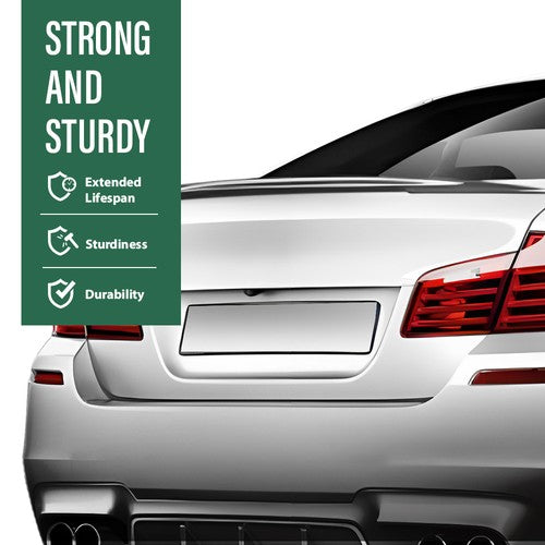Solid Spare Fit For 2011-2016 BMW 5 Series F10 & M5 Rear Trunk Spoiler Carbon Fiber Look