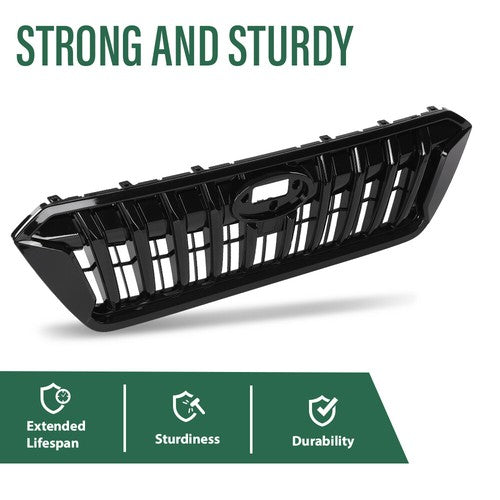 Solid Spare Fit For 2021-2023 Subaru Crosstrek Front Bumper Upper Grille Black J1010FL320
