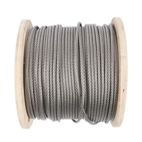 Solid Spare 3/16"x500ft 7x19 T304 Stainless Steel Wire Rope Cable 3700lb Fracture Strength