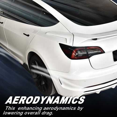 Solid Spare Fit For 2017-2021 Tesla Model 3 Side Skirt Panel Splitter Body Kit Matte Black