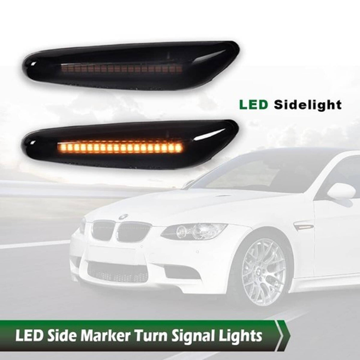 Solid Spare LED Side Marker Light Sequential Turn Signal Fit For BMW X1 X3 325i 328i 335i