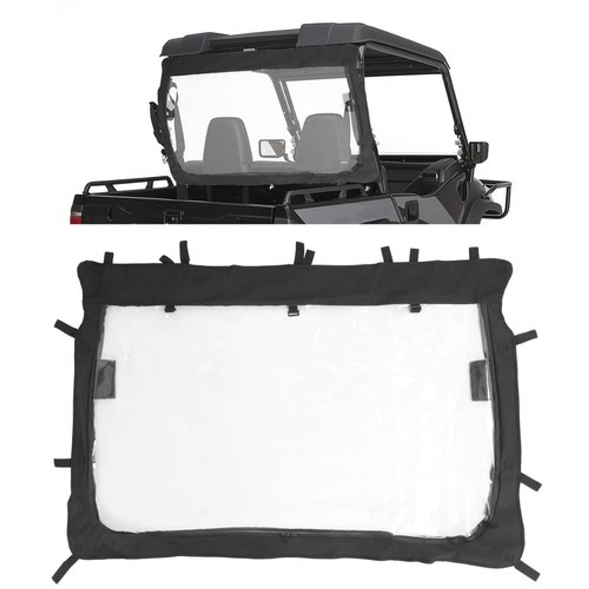 Solid Spare Soft Rear Window Shield For Yamaha Rhino 450/660 UTV CFMoto Uforce 800 #78637
