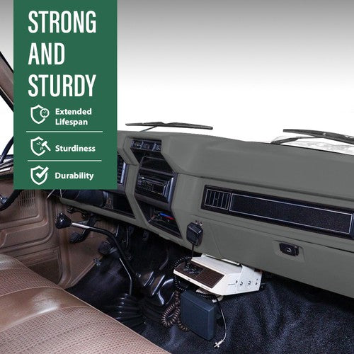 Solid Spare TPE Dashboard Dash Cover Gray Fit For 80-86 Ford F100 F150 F250 F350 Bronco