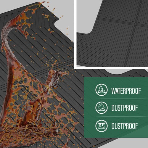 Solid Spare Fit For 17-24 Honda Ridgeline 5.3FT All Weather TPE Truck Bed Mat Protection
