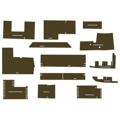 Solid Spare Cab Foam Kit less Headliner Brown fits John Deere 8450 8650 8850