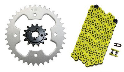 Solid Spare Yellow 520x94 O-Ring Drive Chain 14/37 Sprockets for Polaris Predator 500 03-04