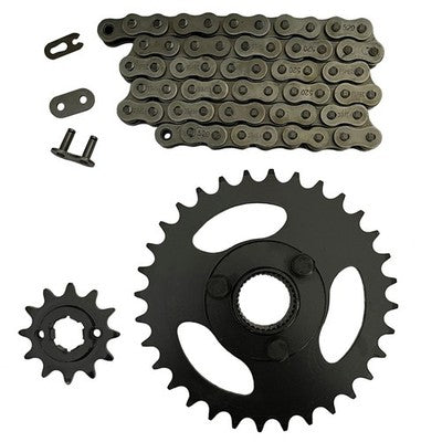 Solid Spare Natural 520x60 Drive Chain & 12/32 Sprockets for Polaris RZR 170 fits 2009-2016