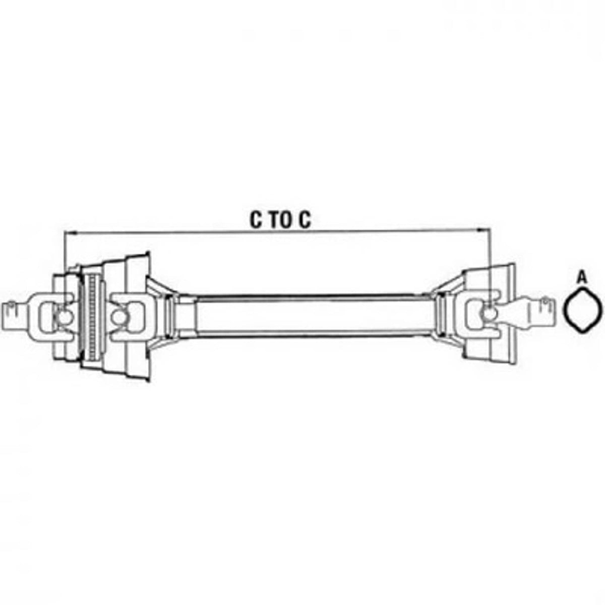 Solid Spare Complete CV PTO Driveline - 1- 3/8" -6 fits Land Pride fits Buhler / Versatile