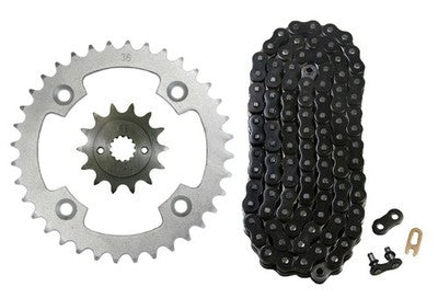 Solid Spare Black 520x96 O-Ring Drive Chain & 14/36 Sprockets for Suzuki LT-R450 Quadracer