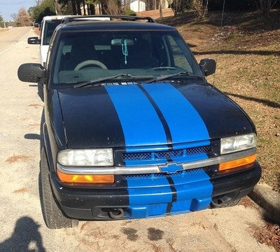 10" VINYL RALLY STRIPES RACING STRIPE KIT HOOD TAILGATE ROOF For CHEVY S10