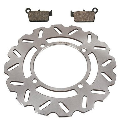 Solid Spare Rear Disc Brake Rotor & Semi-Metallic Brake Pads for Suzuki RM-Z250 2004-2006
