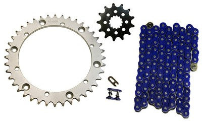 Solid Spare Blue 520x92 O-Ring Drive Chain & 13/40 Sprockets for Yamaha Raptor 660 2001-2005