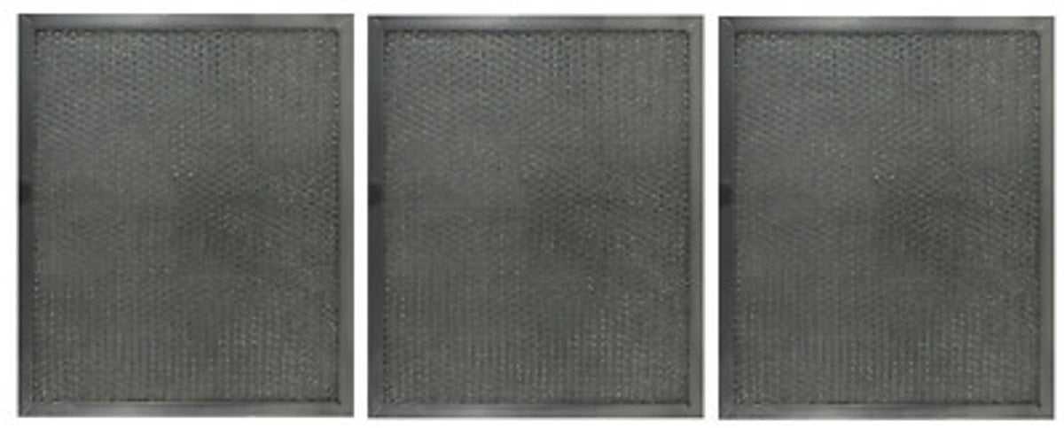 Solid Spare (3) Replacement Range Hood Ducted Grease Filters for 99010299 Fits Broan Models