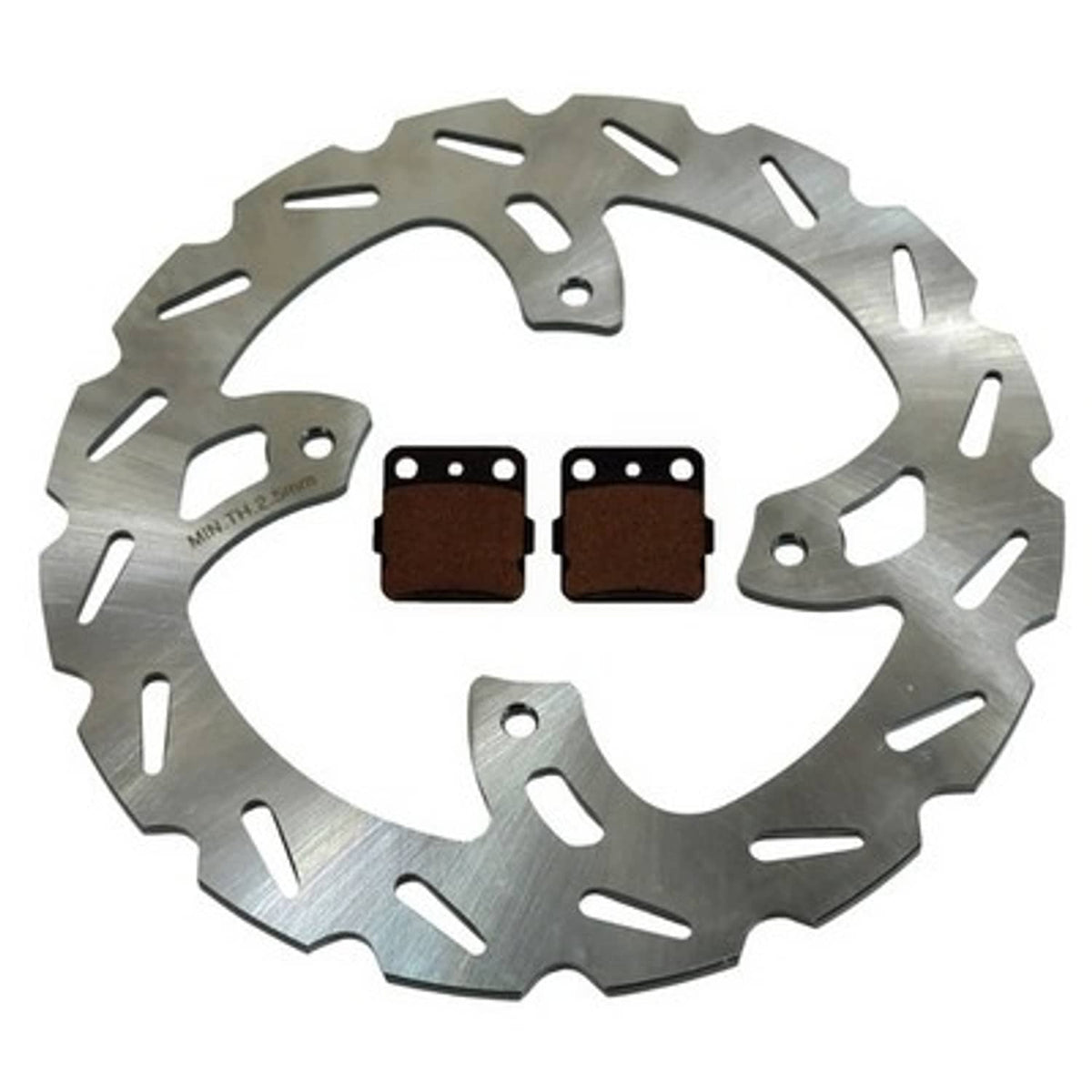 Solid Spare Front Wave Disc Brake Rotor & Brake Pads for Honda CR80R & CR85R fits 1996-2007