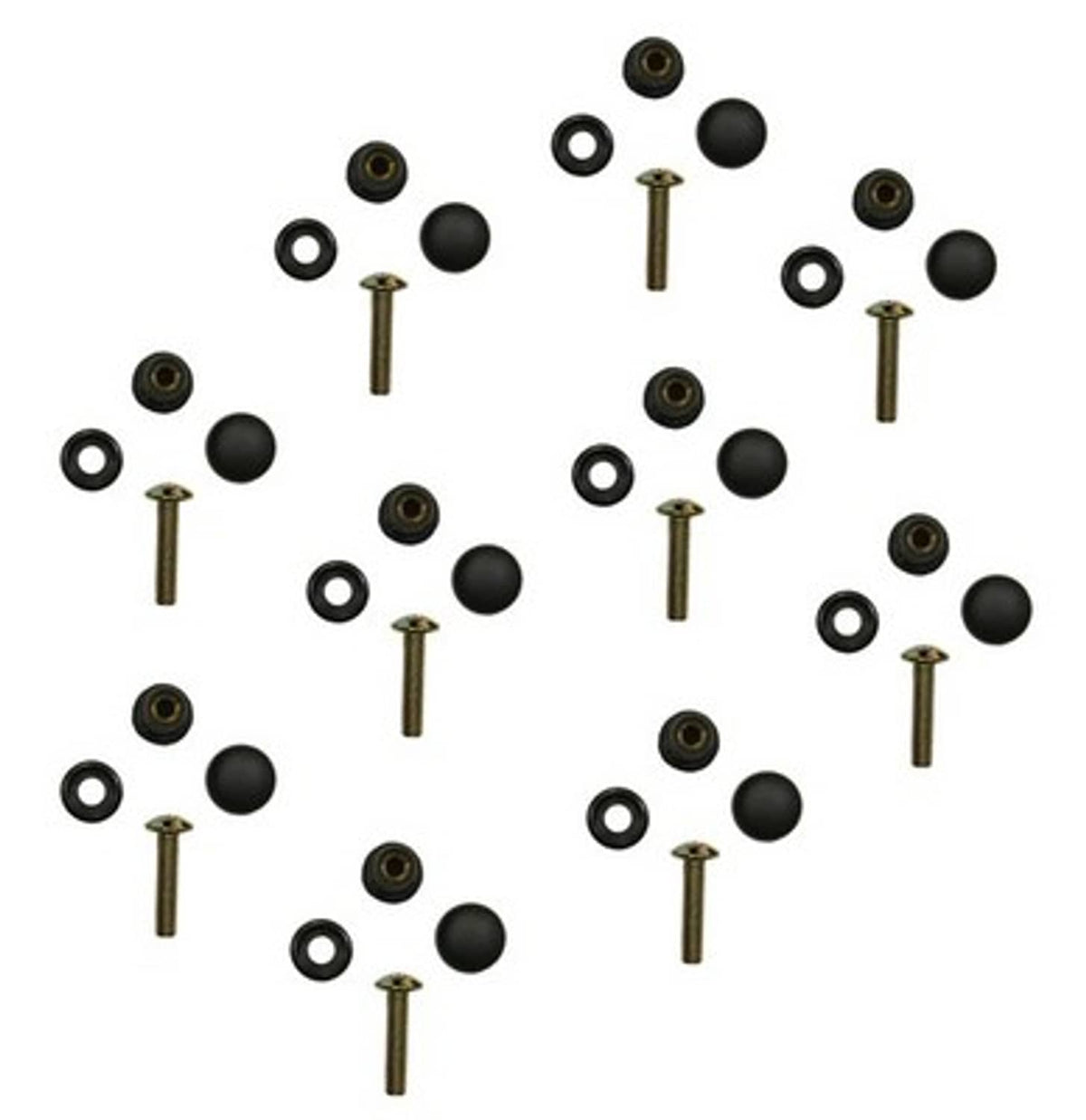 Solid Spare SPI Snowmobile Windshield Fastener Kit - Seals w/ Threaded Inserts Bolts & Caps